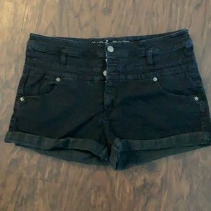 Black Jean Shorts